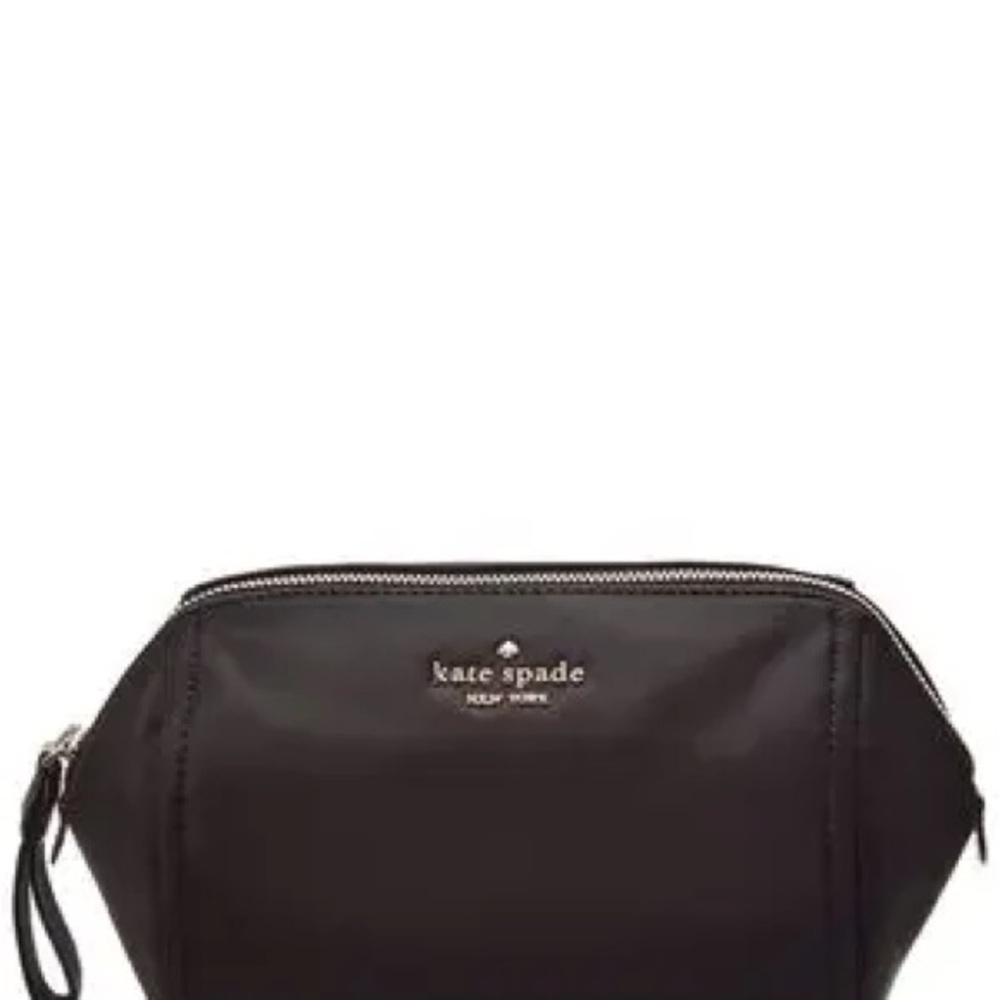 kate spade Black Nylon Zip Wristlet Pouch
